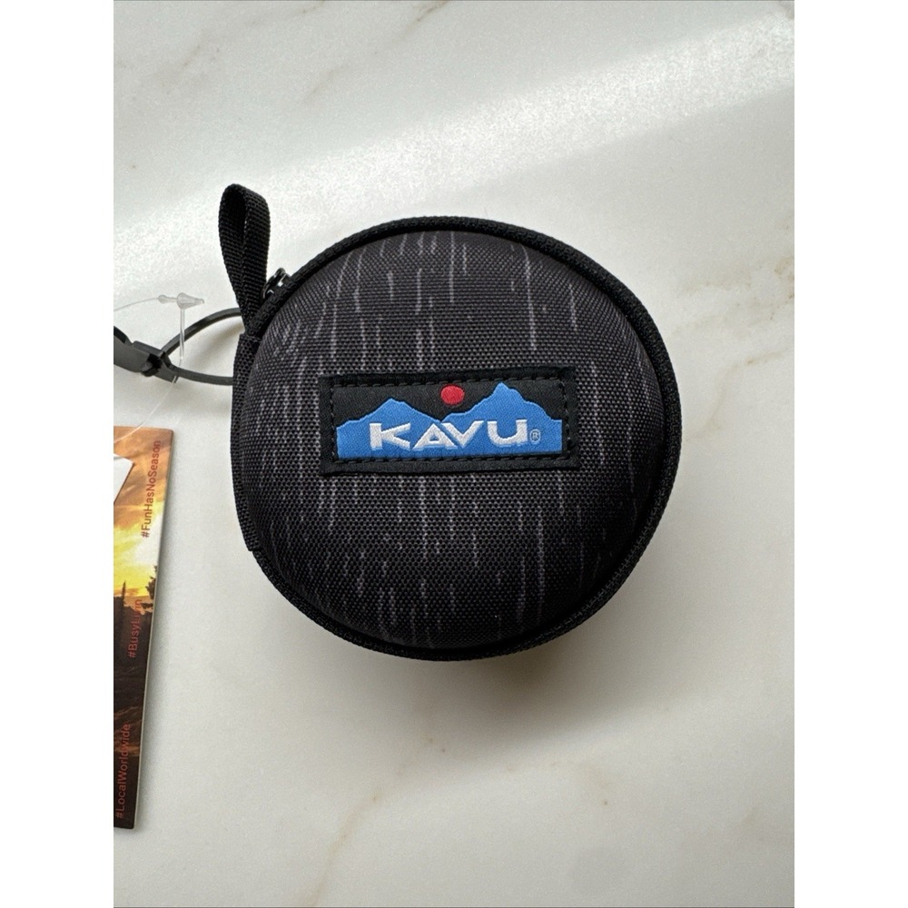 KAVU Unisex Power Bank Gray Resistant Coin Key Earbuds Pouch Travel NEW